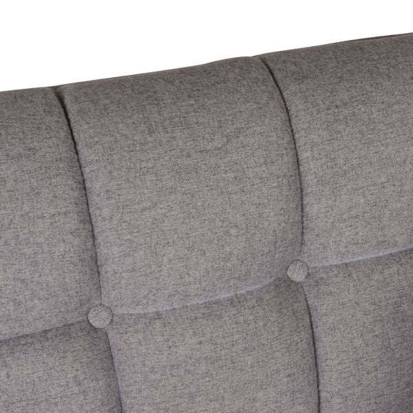 Fauteuil en tissu gris foncé BERYL