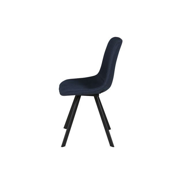 Chaise en tissu bleu Carl