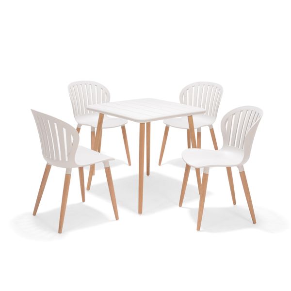 Chaise de jardin plastique blanc AZUR