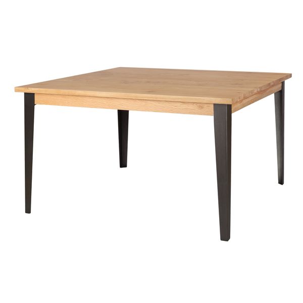 Table repas carrée 140 cm chêne et pieds en métal Manhattan