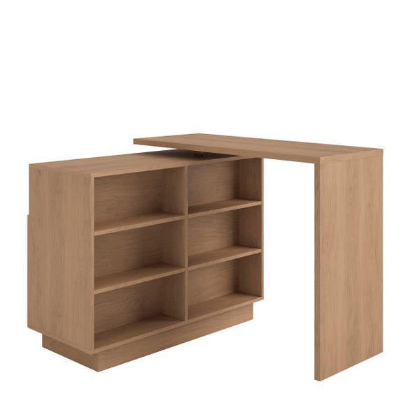 Îlot central cuisine 125cm plateau pivotant Luma