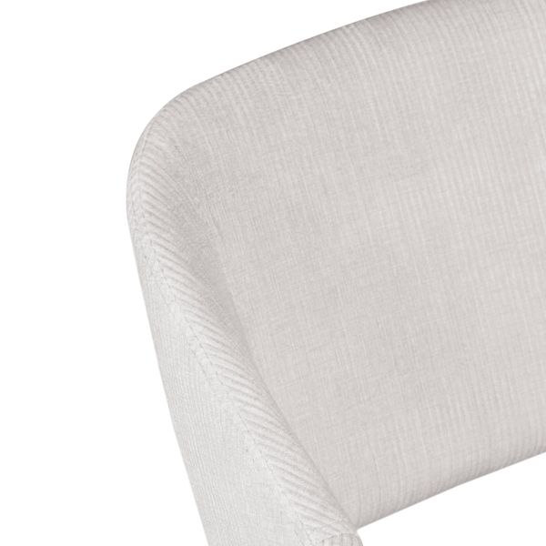 Chaise snack velours côtelé écru h 65cm ADA