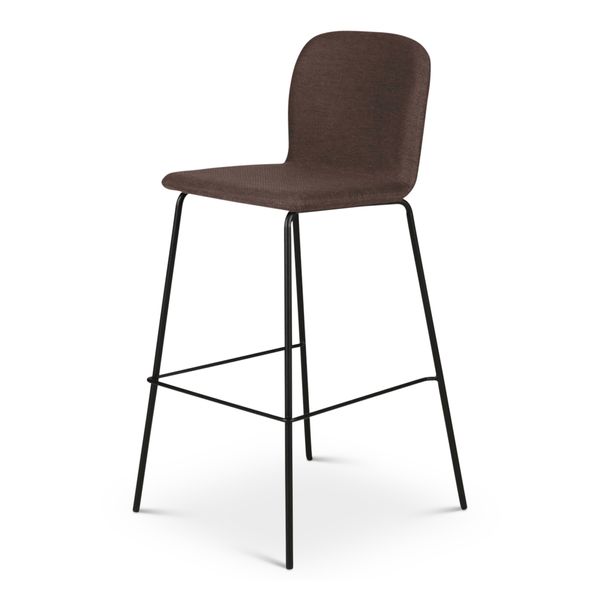 Chaise plan de travail tissu ombre piètement métal h 65 cm SENSE