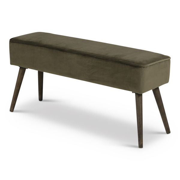 Banc en velours kaki Popy