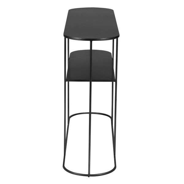 Console métal noir ovale 120cm GRAYSON