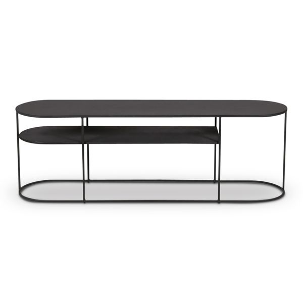 Table basse en métal noir ovale 120 cm GRAYSON