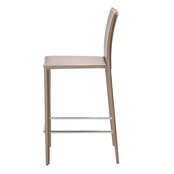 Chaise plan de travail en cuir recyclé sable Boréale