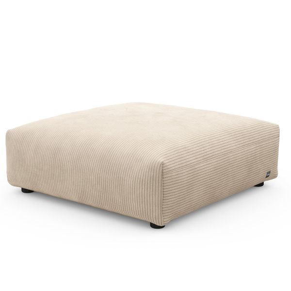 Module canapé indoor 105x105cm en velours côtelé sable Vetsak