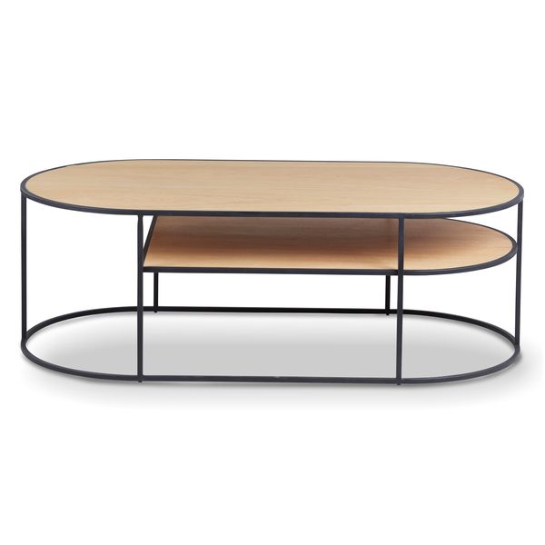 Table basse plateau chêne naturel 120cm GRAYSON