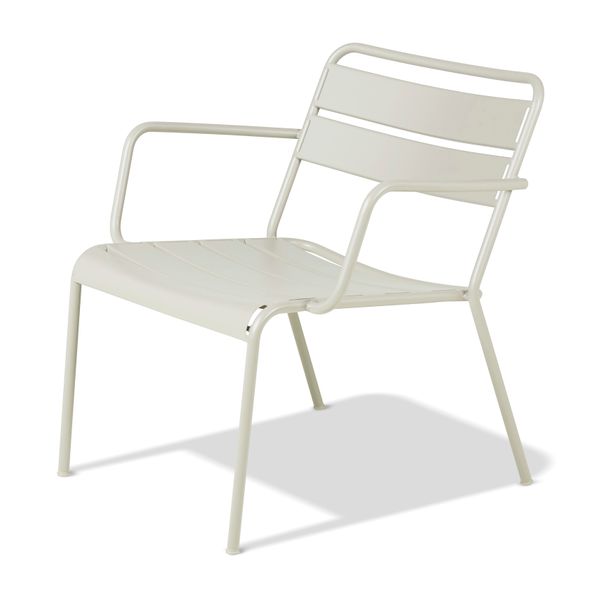 Fauteuil lounge d'extérieur métal beige OPUS