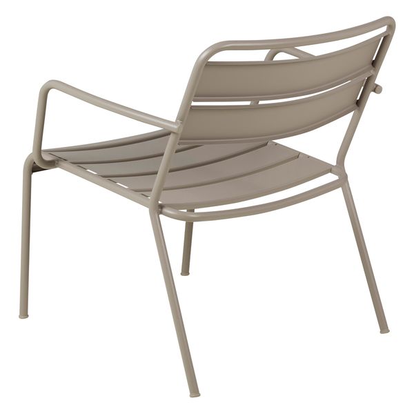 Fauteuil lounge d'extérieur métal taupe OPUS