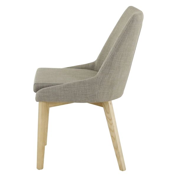 Chaise de repas tissu gris clair Pistille