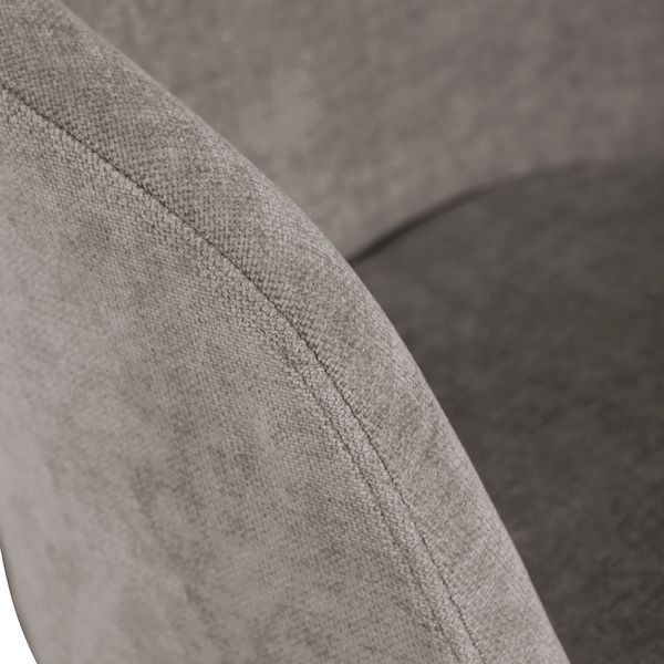 Chaise de bureau tissu soft touch gris clair Mado