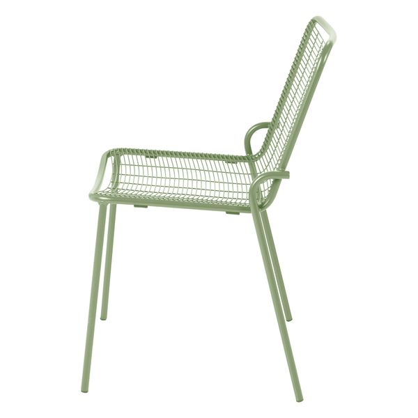 Chaise de jardin métal vert amande ROMA