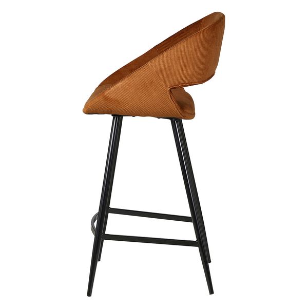 Chaise snack velours côtelé cognac h 65cm ADA