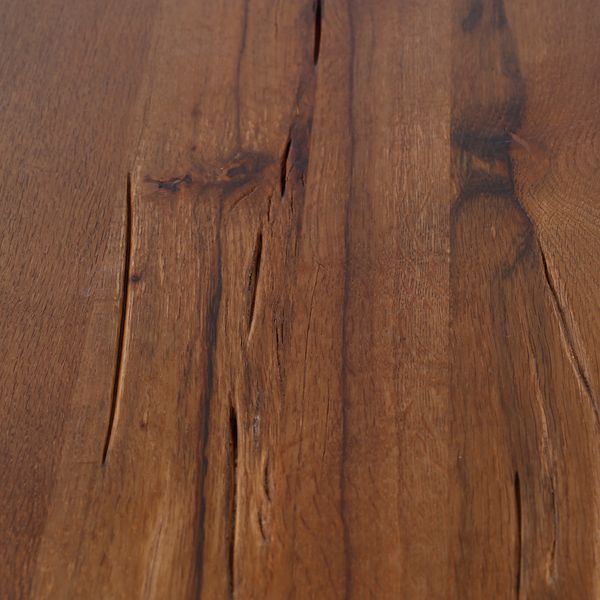 Table repas chêne naturel pieds verre Cristina