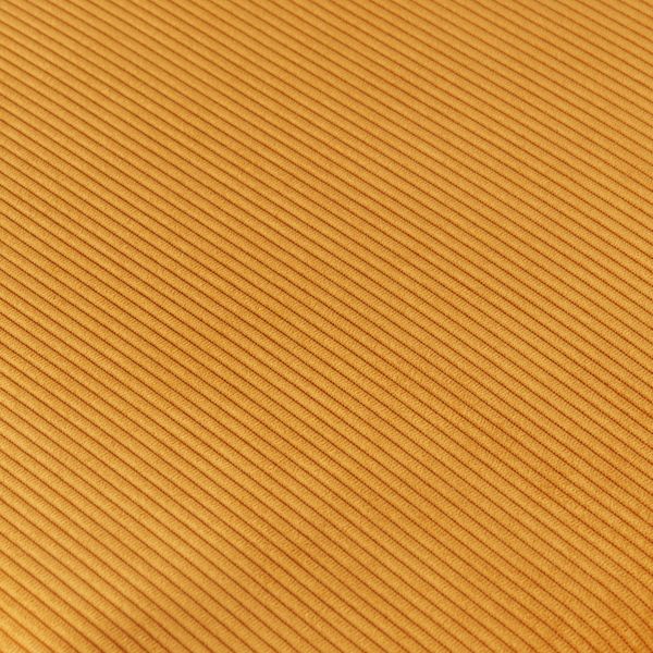 Chaise accoudoirs velours côtelé jaune curry Aston