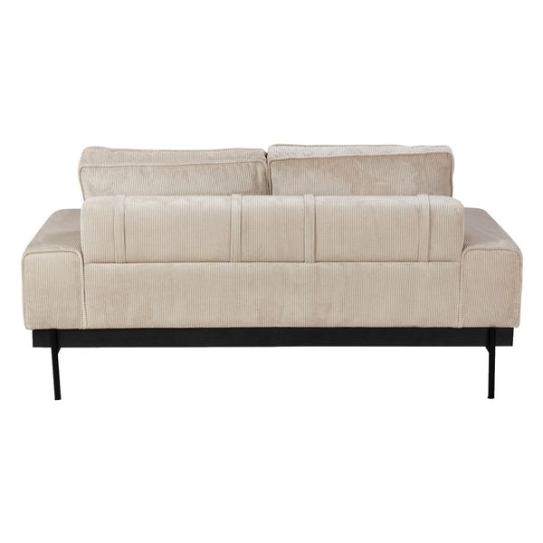 Canapé 2 places velours cotelé beige Yoko