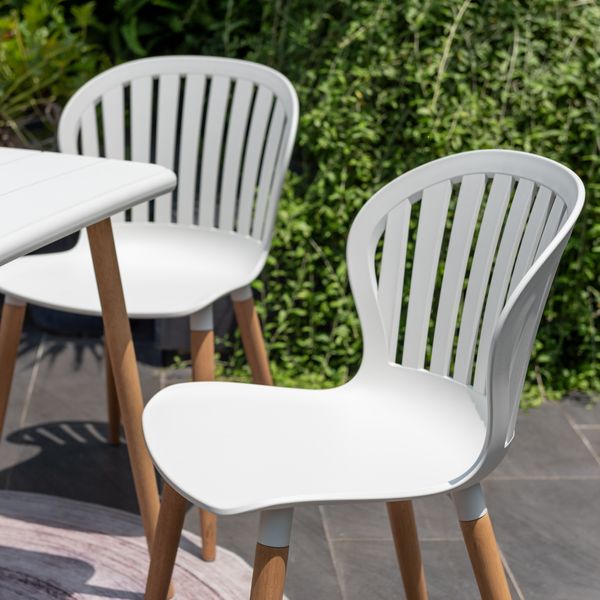 Chaise de jardin plastique blanc AZUR
