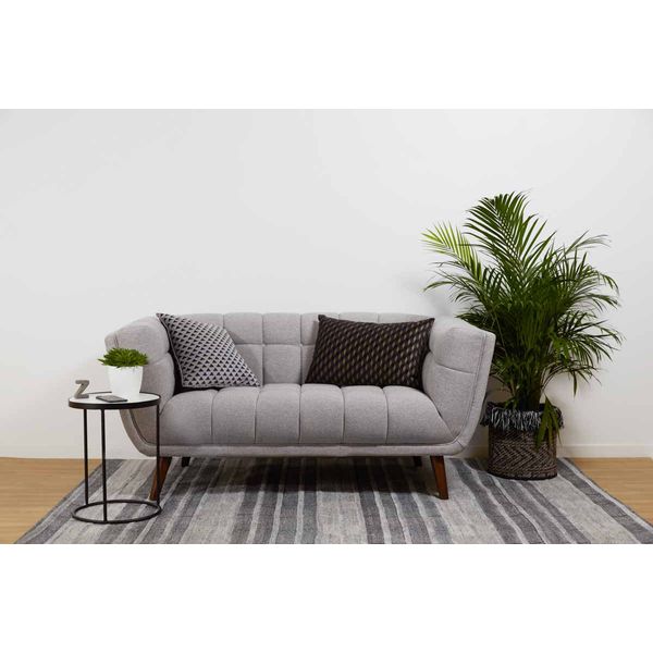 Canapé tissu 2 places gris foncé BERYL