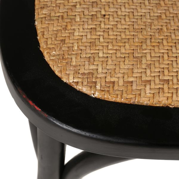 Chaise en bois noire Villa Florence - Bistrot