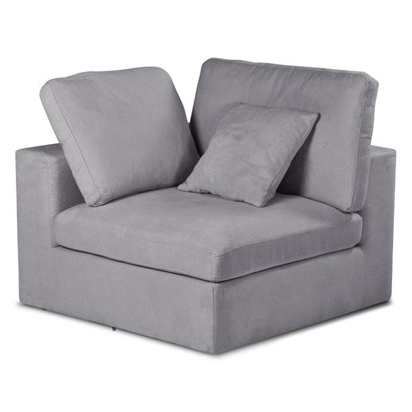 Module canapé 100cm accoudoir gris foncé WAYNE