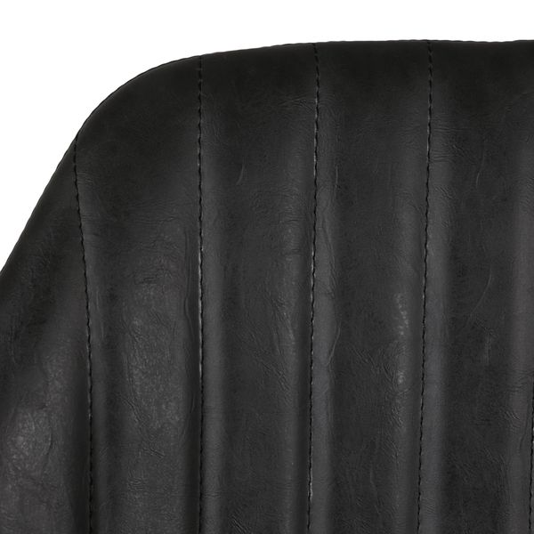 Chaise de bar pivotante noir vielli pieds métal Moss