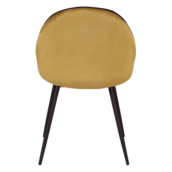 Chaise design velours ocre Maya