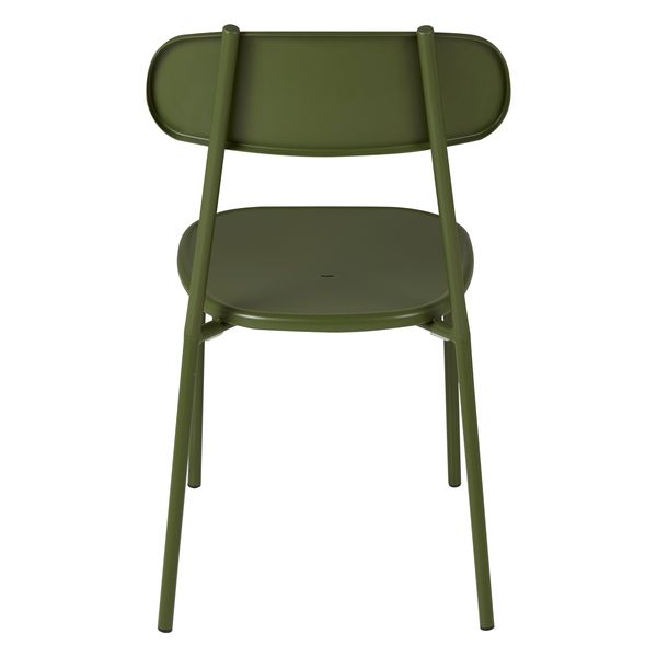 Chaise de jardin métal vert foncé FOX