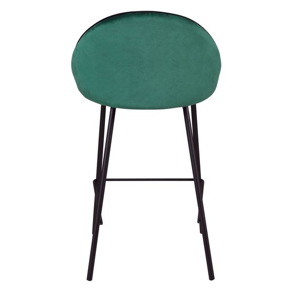 Chaise plan de travail design velours vert canard h 65cm Maya