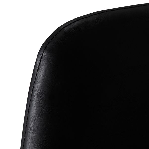 Chaise repas imitation cuir noir BARI