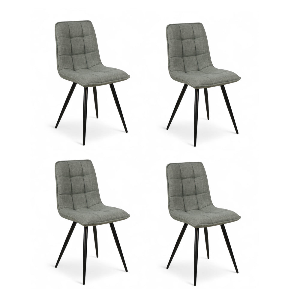 Chaise repas tissu vert