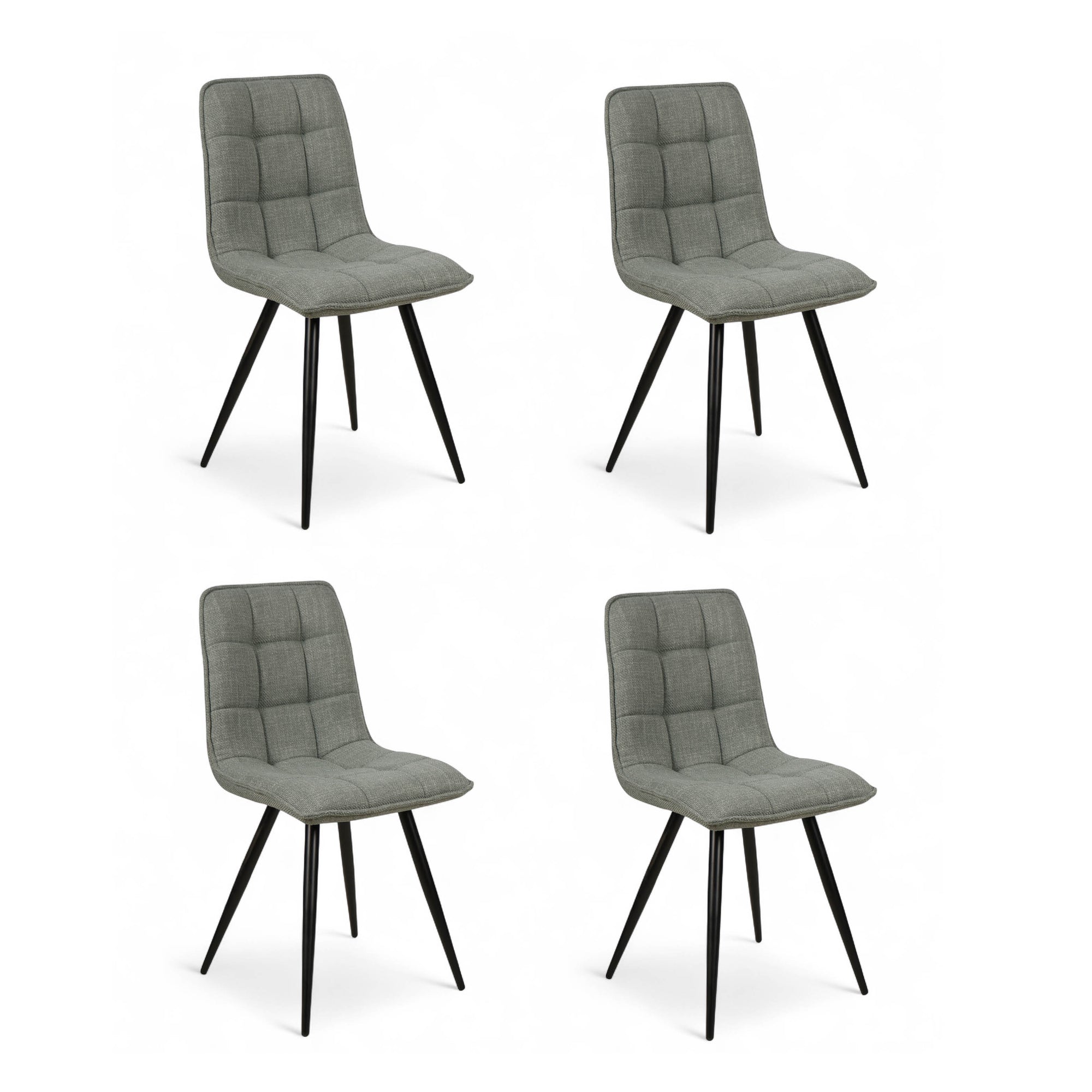 Chaise repas tissu vert