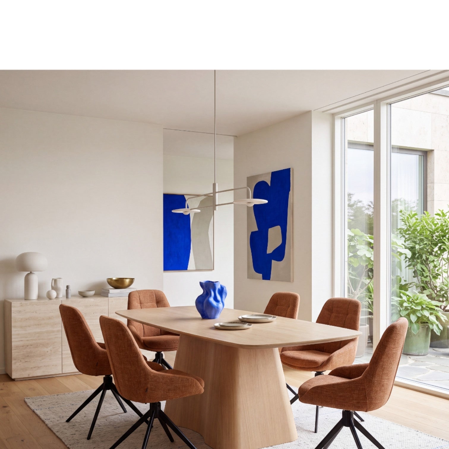 Table repas placage chêne 200 cm