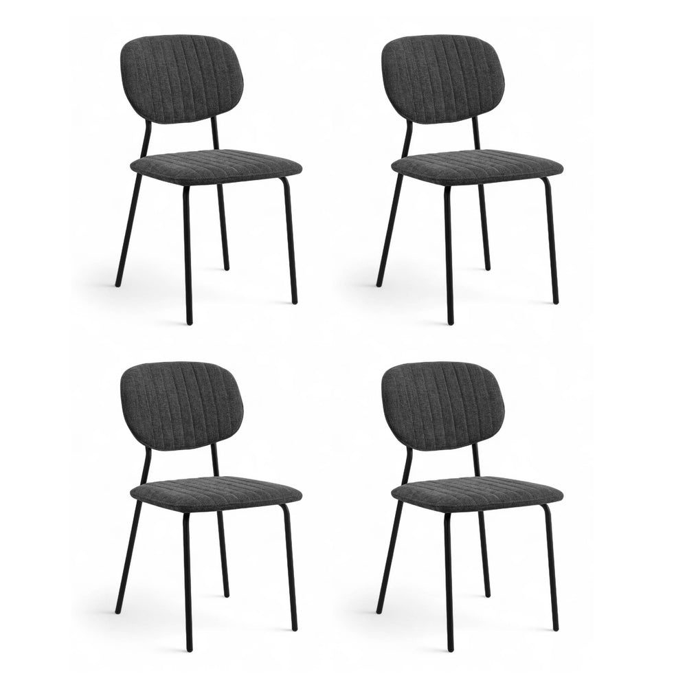 Chaise repas tissu vert sapin KOTA