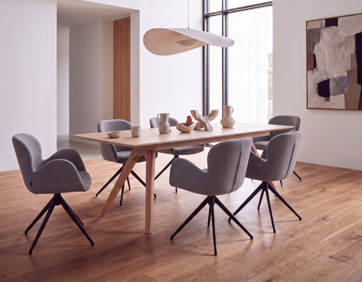 Table repas 160cm allonge intégrée chêne naturel