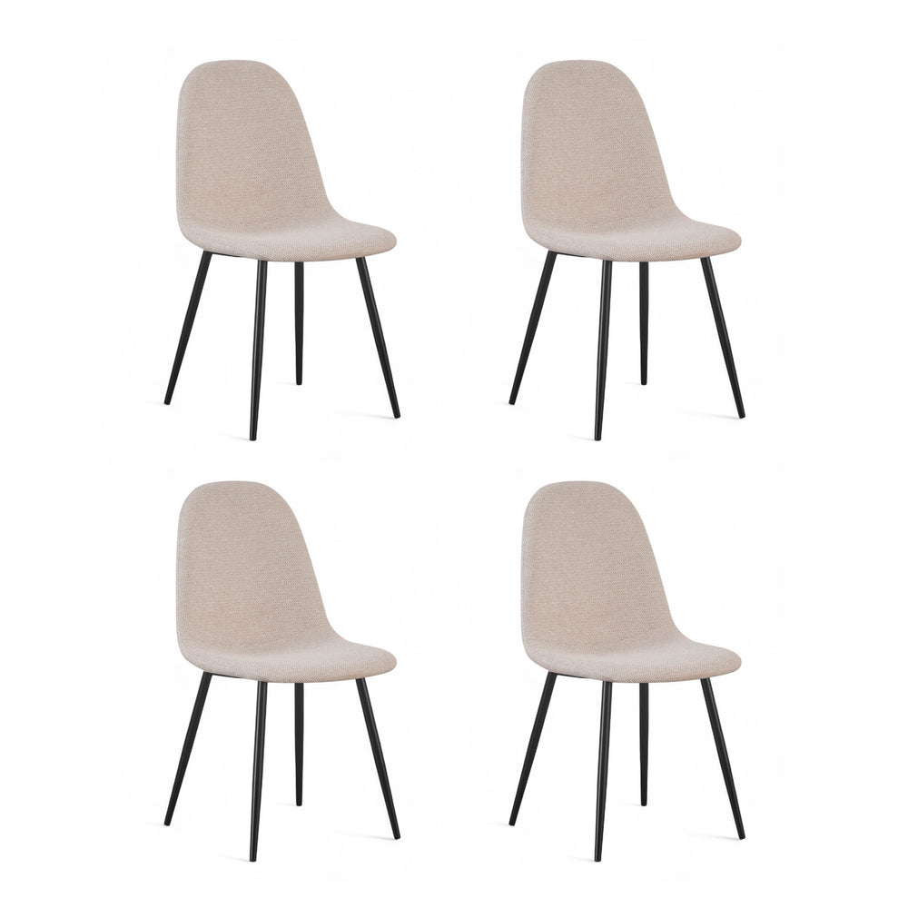 Chaise repas tissu écru