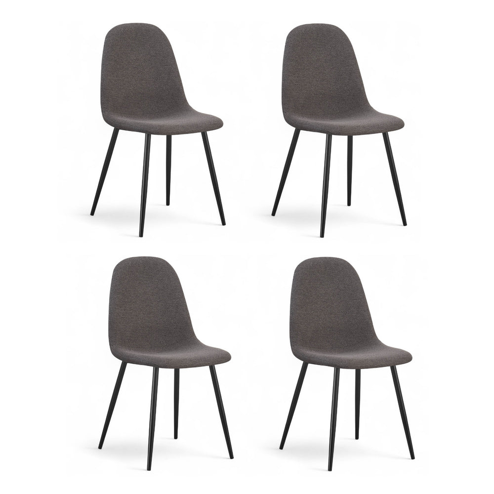 Chaise repas tissu gris anthracite