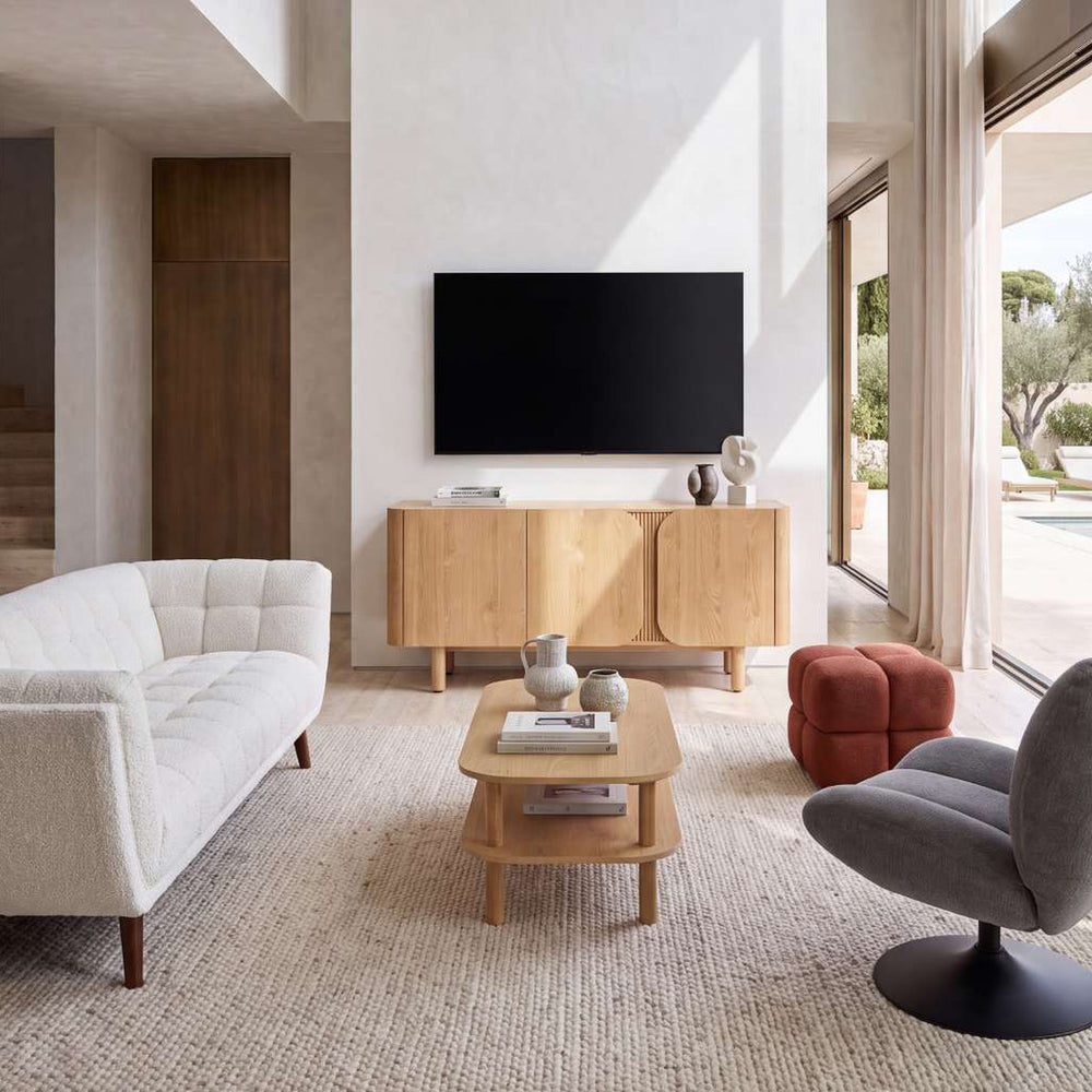 Meuble télé 155cm chêne naturel