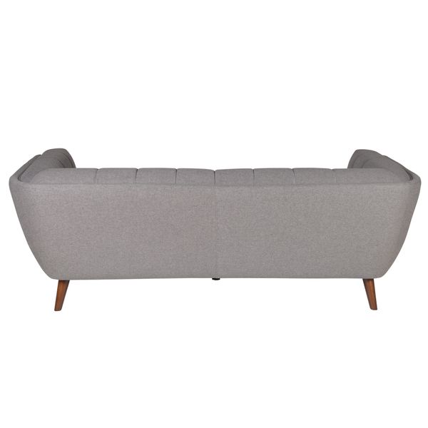 Canapé 3 places en tissu gris foncé Beryl