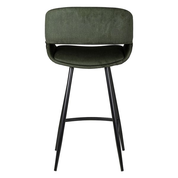 Chaise snack velours côtelé vert foncé h 65cm ADA