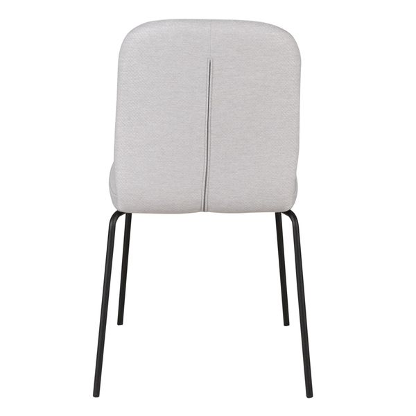 Chaise tissu gris clair piètement métal SENSE