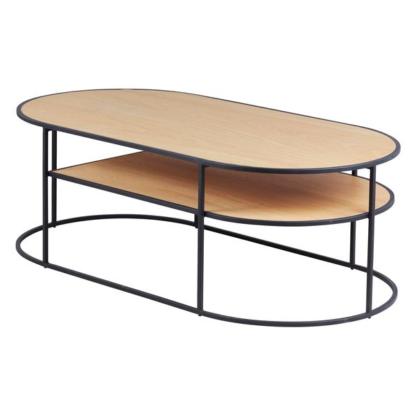 Table basse plateau chêne naturel 120cm GRAYSON