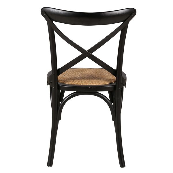 Chaise en bois noire Villa Florence - Bistrot