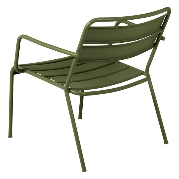 Fauteuil lounge d'extérieur métal vert foncé OPUS
