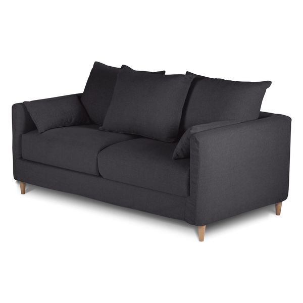 Canapé 3 places tissu recyclé anthracite Figari