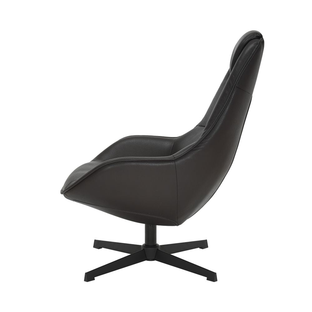 Fauteuil pivotant en PU noir