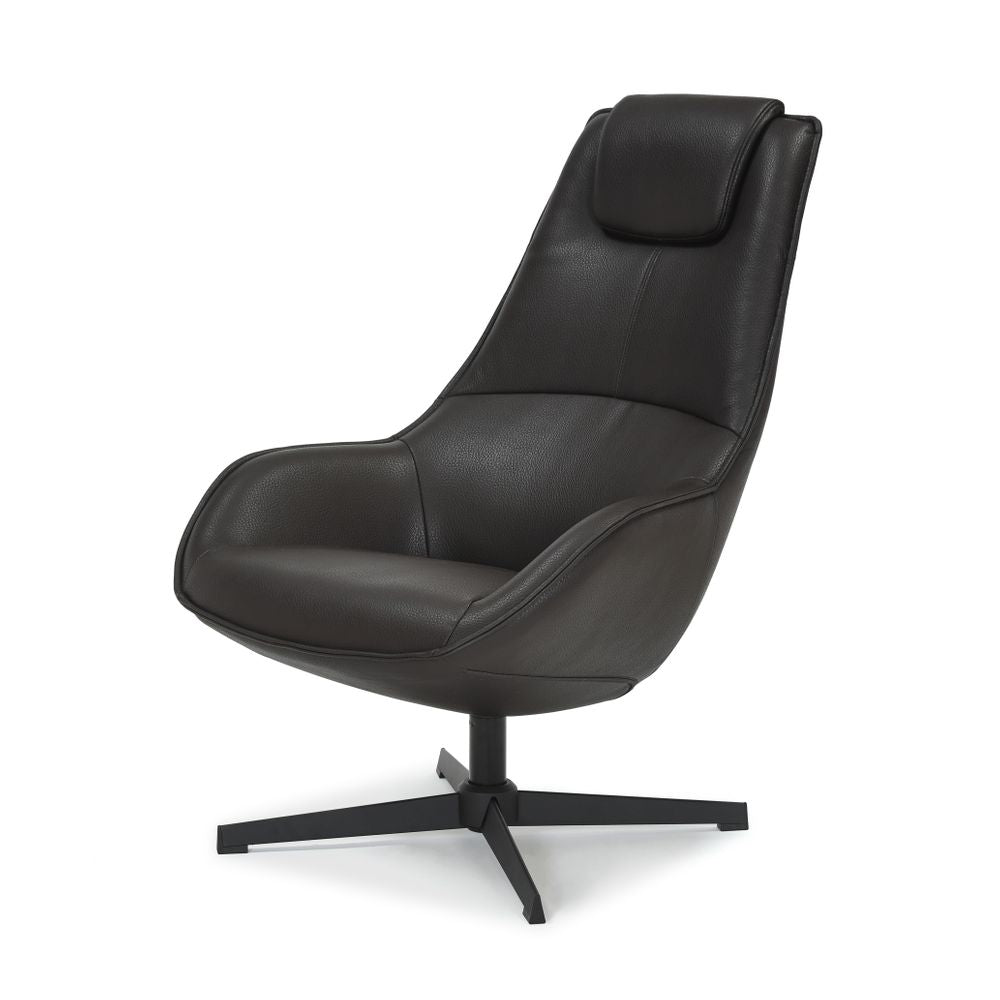 Fauteuil pivotant en PU noir