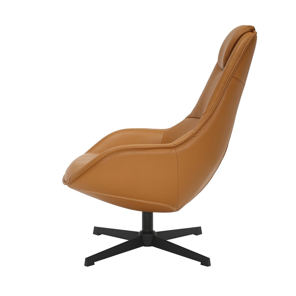 Fauteuil pivotant en PU miel