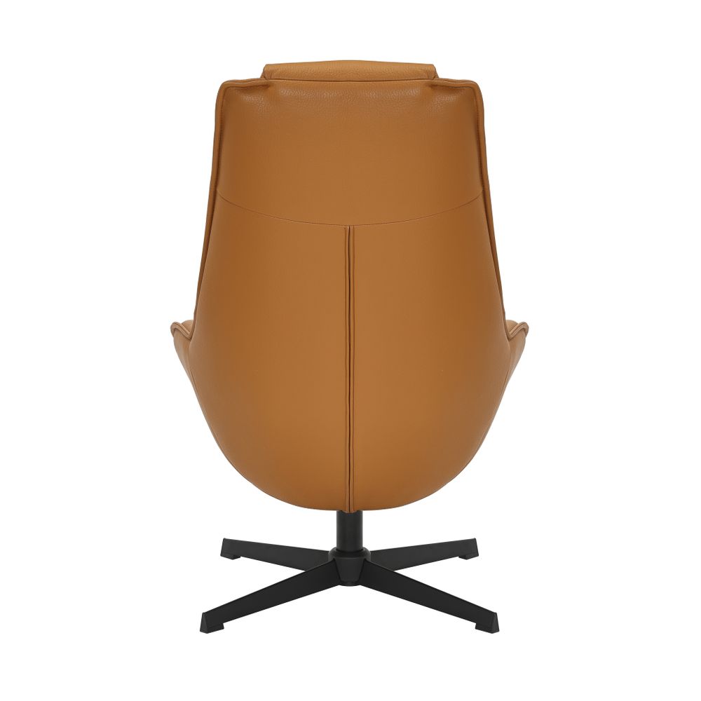 Fauteuil pivotant en PU miel